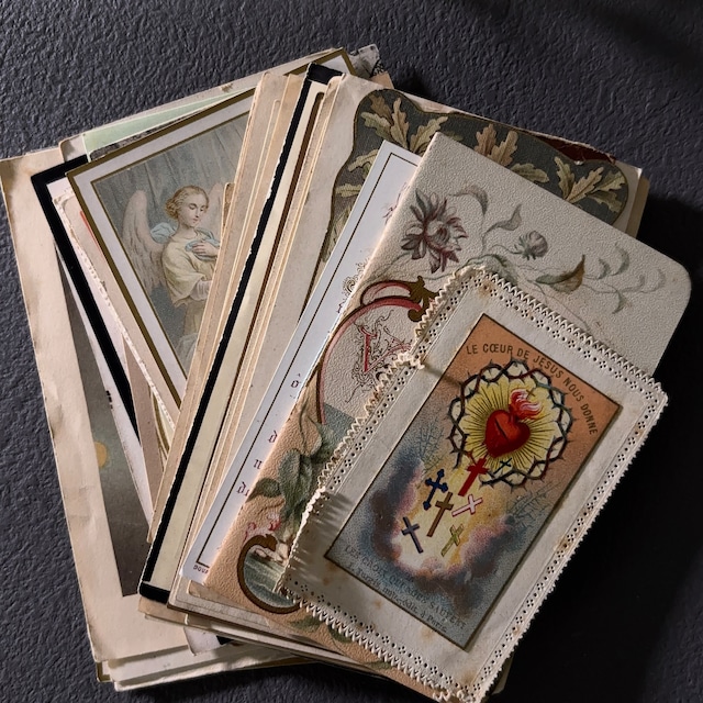 フランス アンティーク ホーリーカード 53枚 カトリック 宗教画／祈り ヴィンテージ紙もの 2308032_3