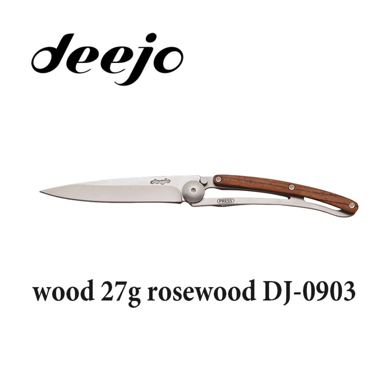 Deejo(ディージョ)　wood 27g アウトドア 折りたたみ ポケットナイフ