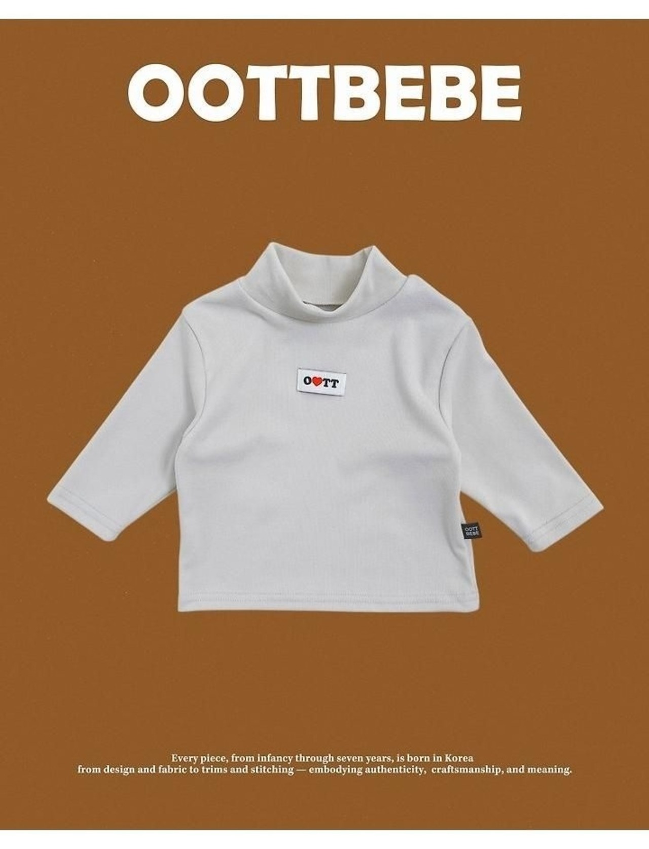 韓国子供服 / 26winter / oottbebe / ぷにぷにタートルネックT / ベビー&キッズ / 冬服 *XS~XL*