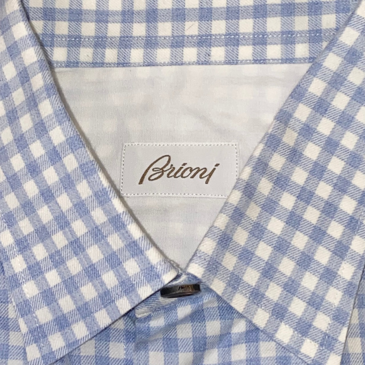 BRIONI cashmere brend check shirt