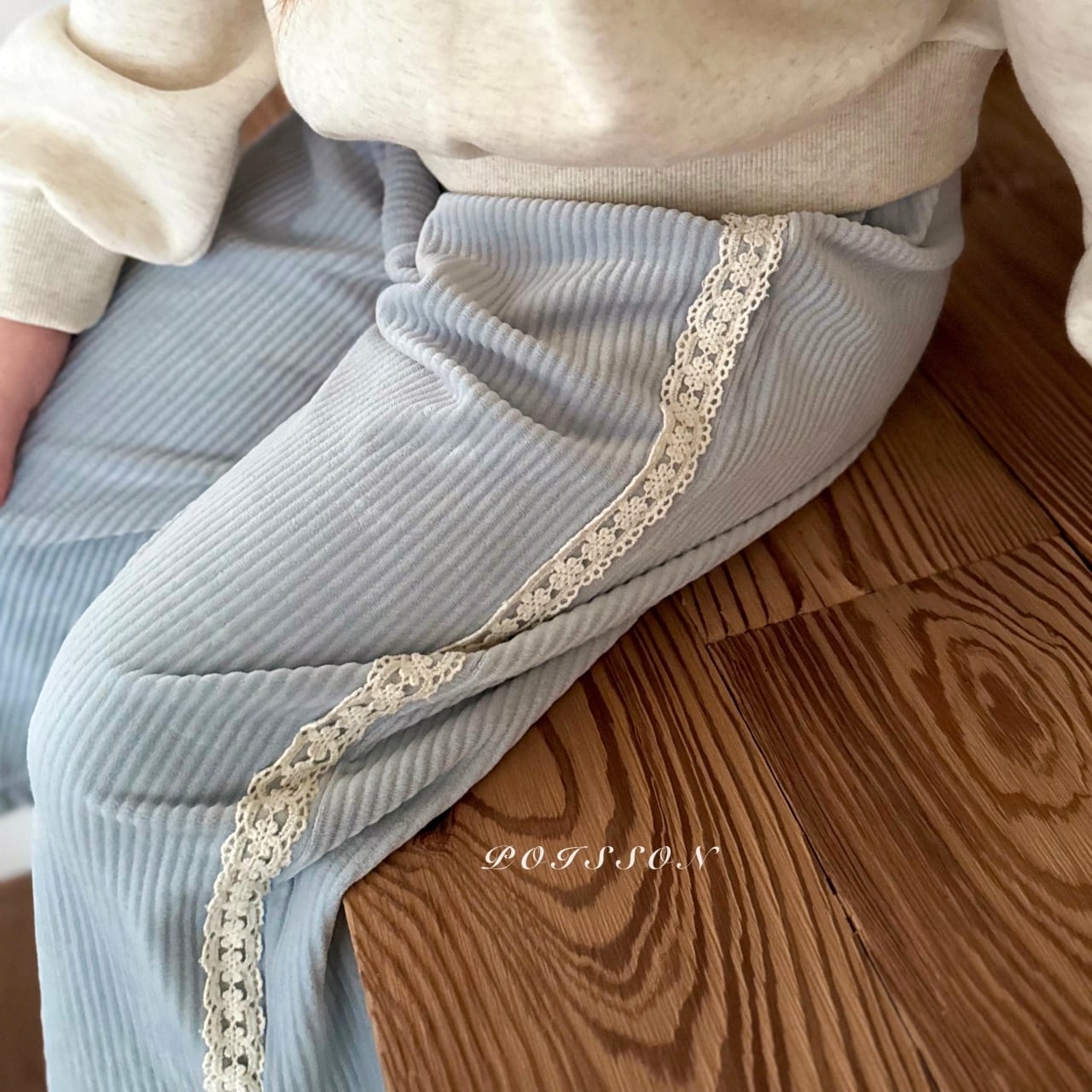 «予約»«ジュニアサイズあり»«poisson» ベルベットレースパンツ 2colors