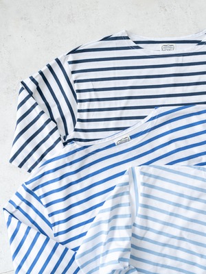 [Cloth&Cross]コットンボーダーロングT-sh