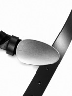 Slight Vogue x BEVAN UP Curved Buckle Leather Belt