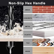 TAORAYO コンクリート ドリル ビット 陶器 ガラスドリルビット 7個入り 四刃六角軸 コンクリート ドリルビット 六角シャンクガラス ドリル 3mm 4mm 5mm 6mm 8mm 10mm 12mm 鋳物の穴あけ用 ガラス用ドリル ガラス タイル スレート 陶器 ガラスドリル刃 電動ドリルセット ツールキット あけ工具