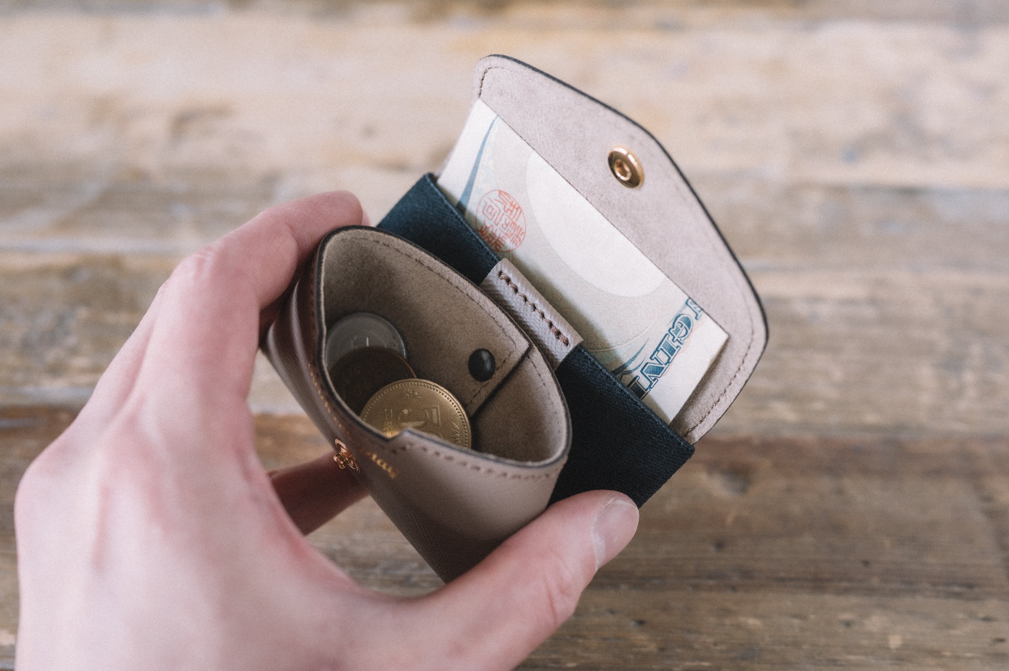 enricheveryday Everyday TINY Wallet bonding ／ YELLOW × NAVY（イエロー × ネイビー）