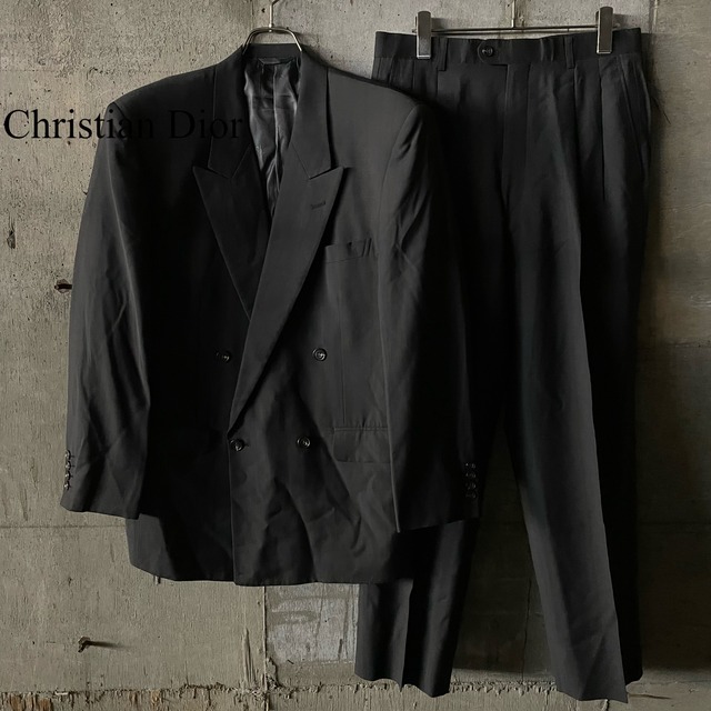 〖Christian Dior〗wool double setup suit/クリスチャンディオール ウール ダブル セットアップ スーツ/lsize/#1225
