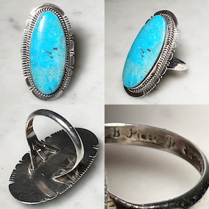 B Piaso Jr silver turquoise ring