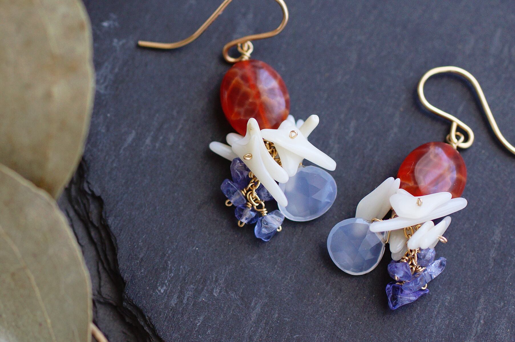 ポメころび様専用◇ブラウンボーダーアゲート×カラーチェンジ