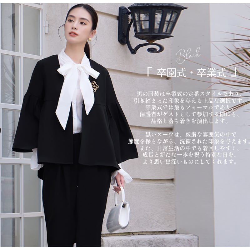 ママスーツ セットアップ パンツスーツ レディース 2点セット 大きい