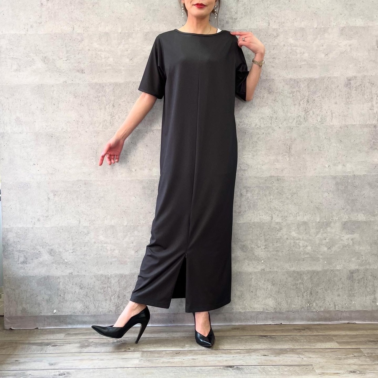 アンナケリー　Annakerry　　 RIB LONG ONE-PIECE