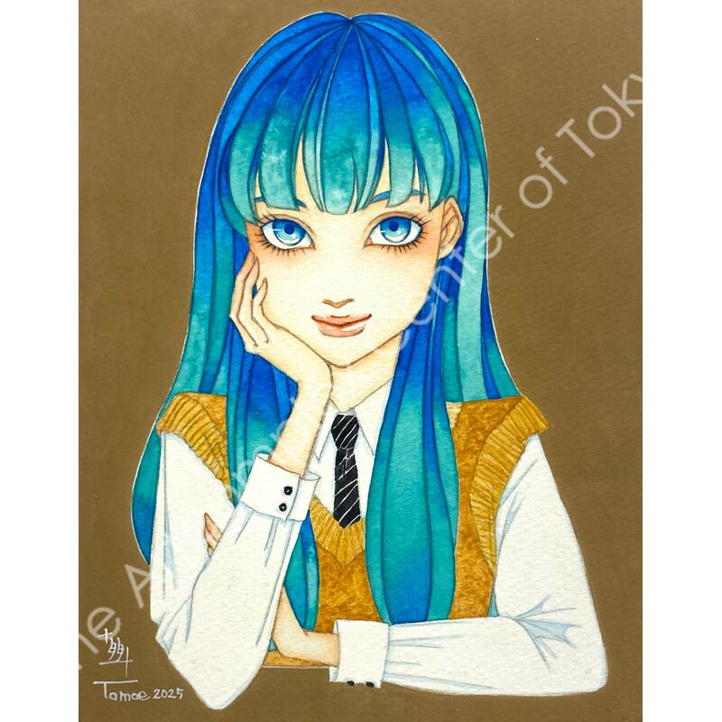 朋絵「Hello my friend(blueGreen)」