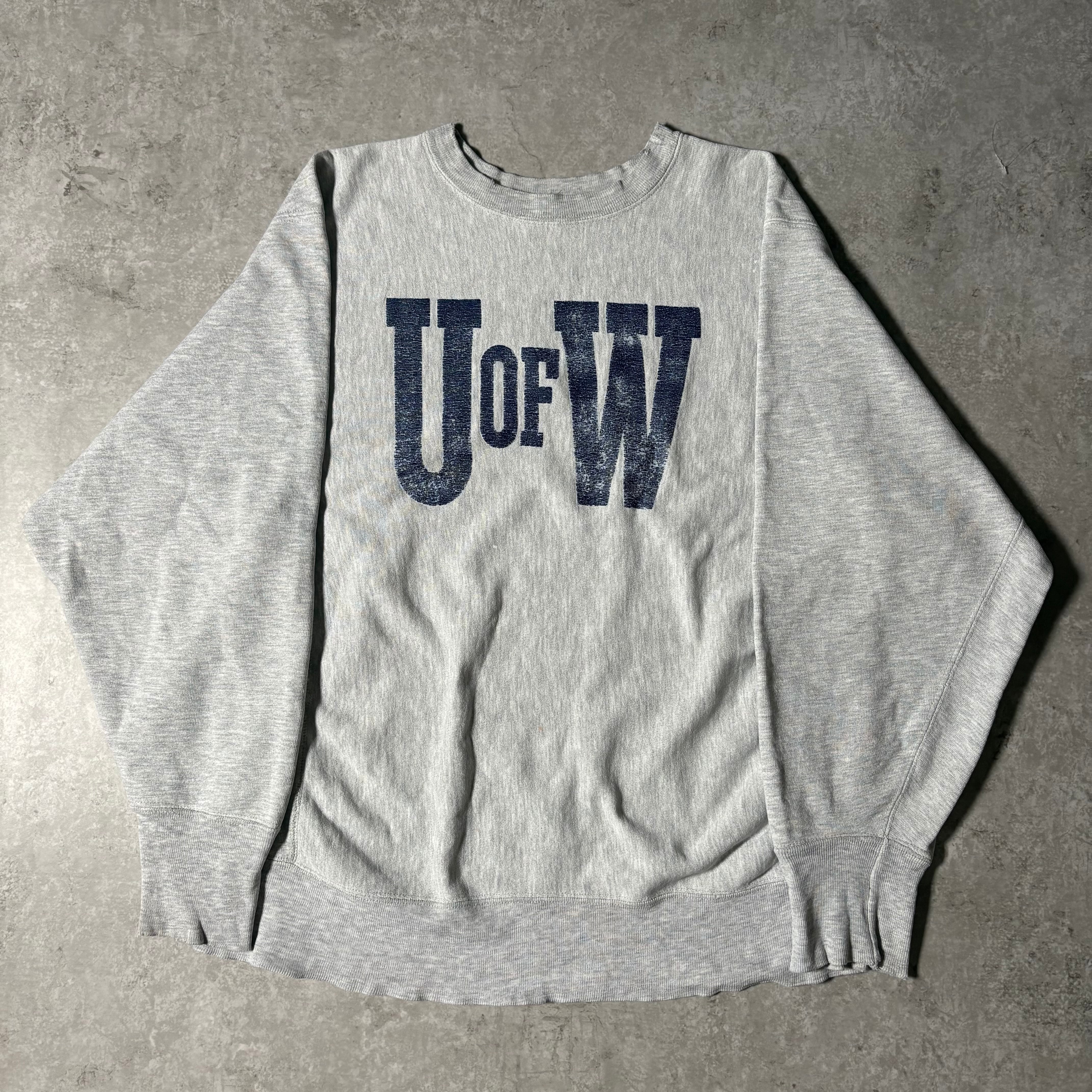 1980s “Champion” Reverse Weave Sweat "UofW"