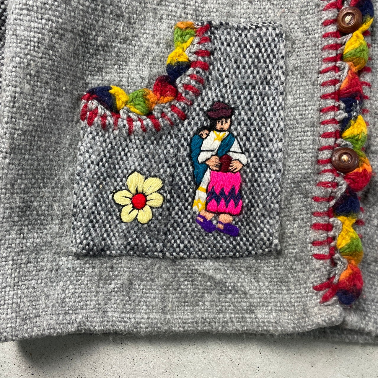 エクアドル製 INCA MILMA ウールニットセーター ニットジャケット 