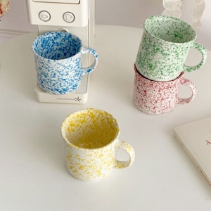inc dot marble mug 4colors / インク ドット マーブル マグカップ コップ おうちカフェ 韓国 雑貨