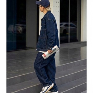 Front pocket design denim jacket C4613