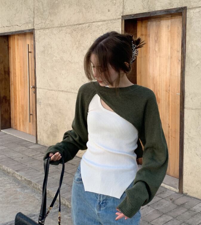 オータムニットブラウス 秋物 モンロー55695489090