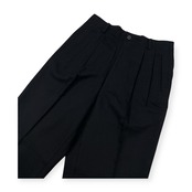 CASTELBAJAC SPORT カステルバジャック 刺繍入り ツータック スラックスパンツ サイズ 74 /ブラック/日本製