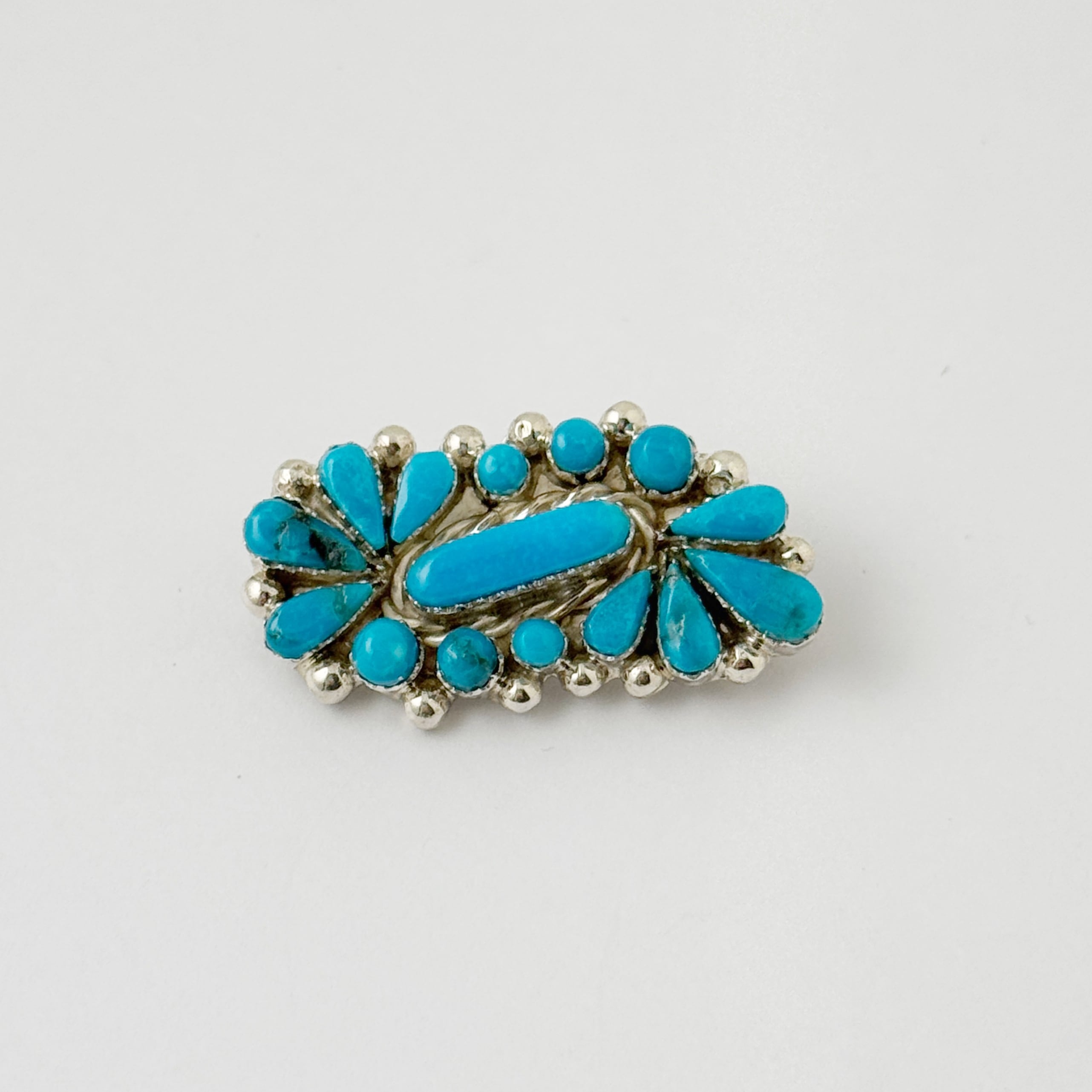 Indian Jewelry》 ポイント フラワー ターコイズ ブローチ | 【公式