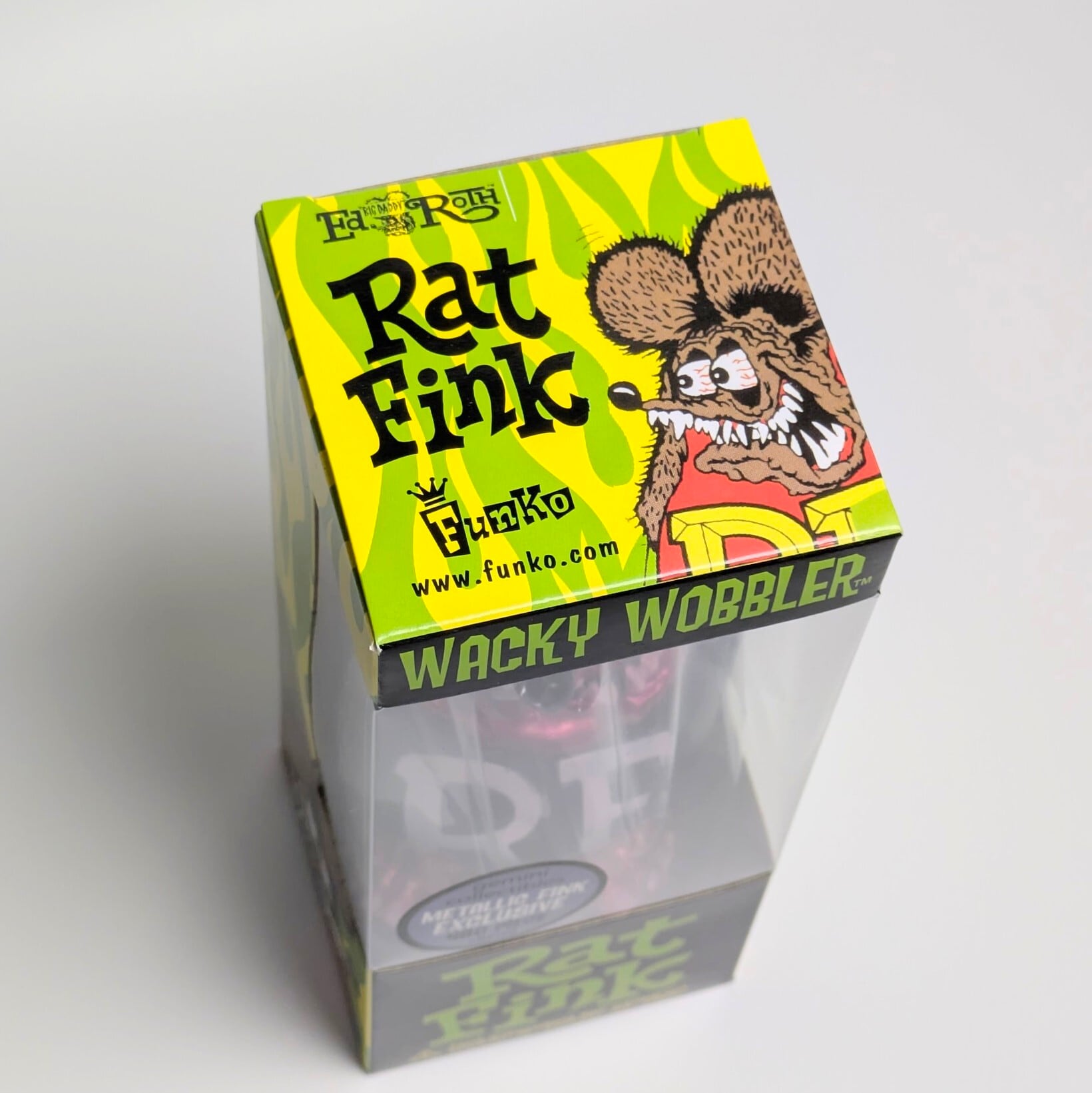 【 Rat Fink ラットフィンク 】WACKY WOBBLER 『 gemini collectibles METALLIC FINK EXCLUSIVE 』メタリックレッド メタリックフィンク エクスクル / FUNKO / ファンコ / ボビングヘッド 〚アメリカン雑貨 アメトイ〛