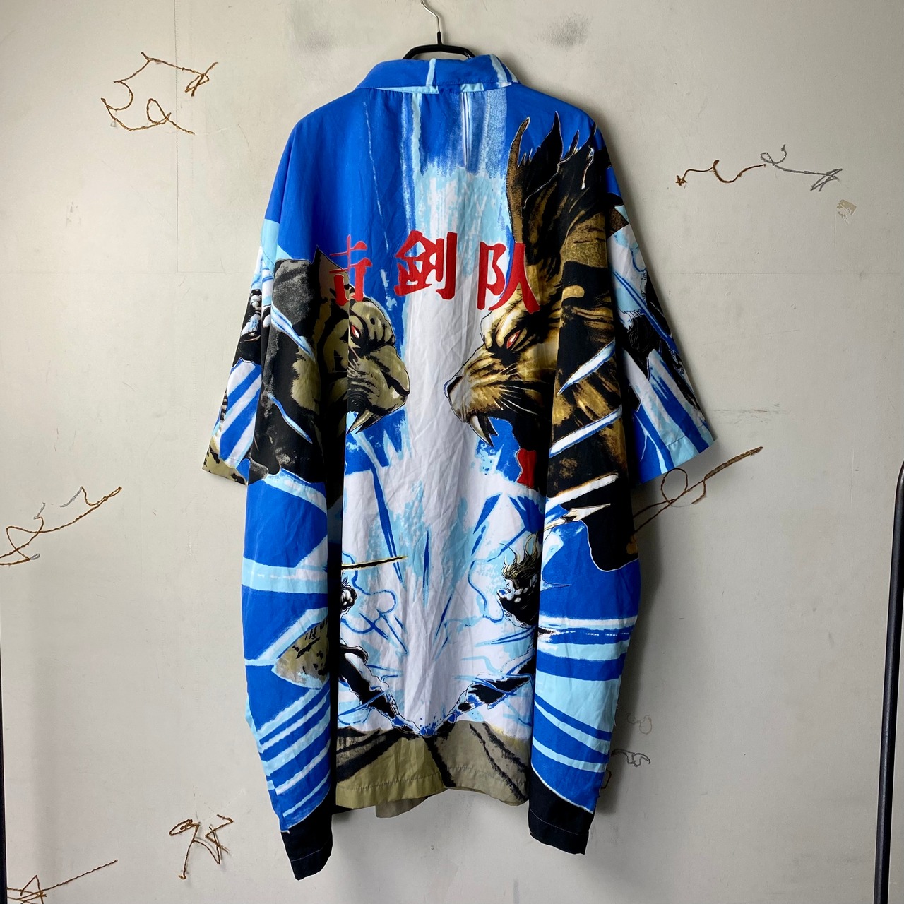 old full print rayon shirt