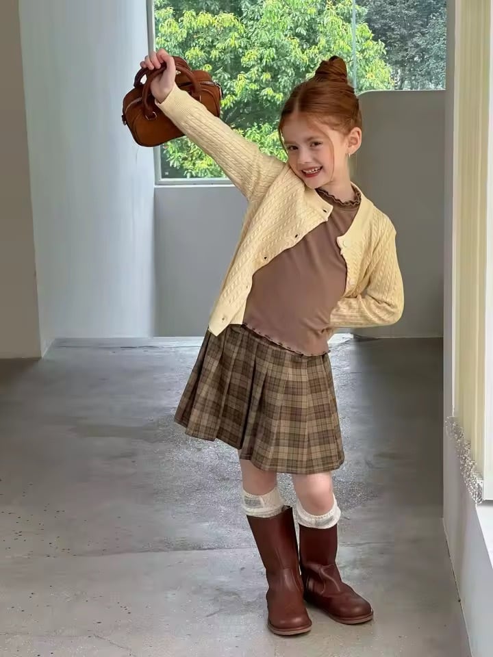 チェックプリーツスカート