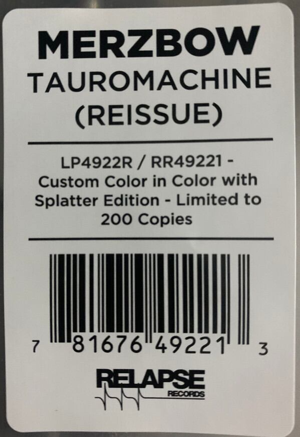 Merzbow ‎– Tauromachine-2 × Vinyl, LP, Album, Reissue, Remastered