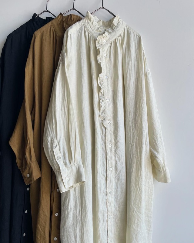 LABORATORY】LINEN URBAN FRILL ONEPIECE［LA295］リネンアーバン 