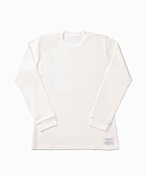 THE INOUE BROTHERS／Waffle Crew Neck／White