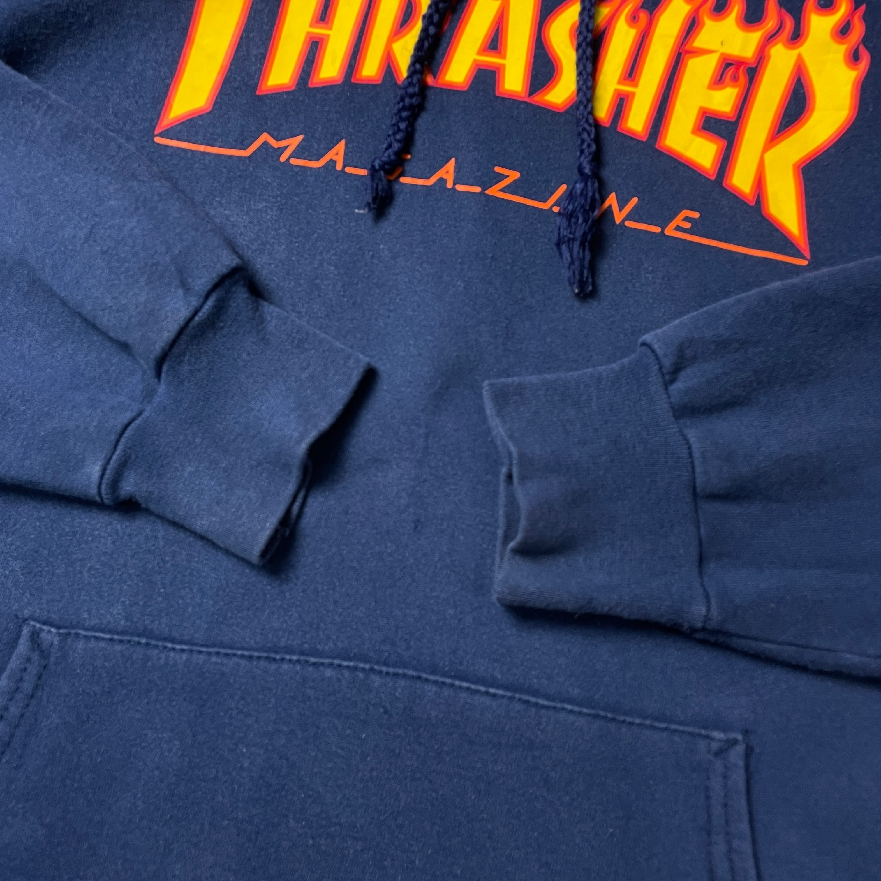 THRASHER スラッシャー フレイムロゴプリント プルオーバーパーカー