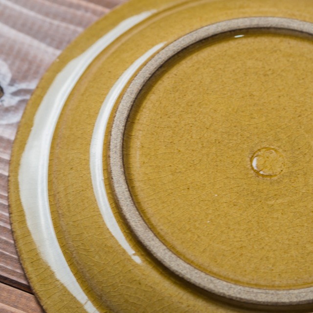 ロリエ リムプレート大 EMU/ye（パスタ皿・7寸皿）／祐山窯（正陶苑）