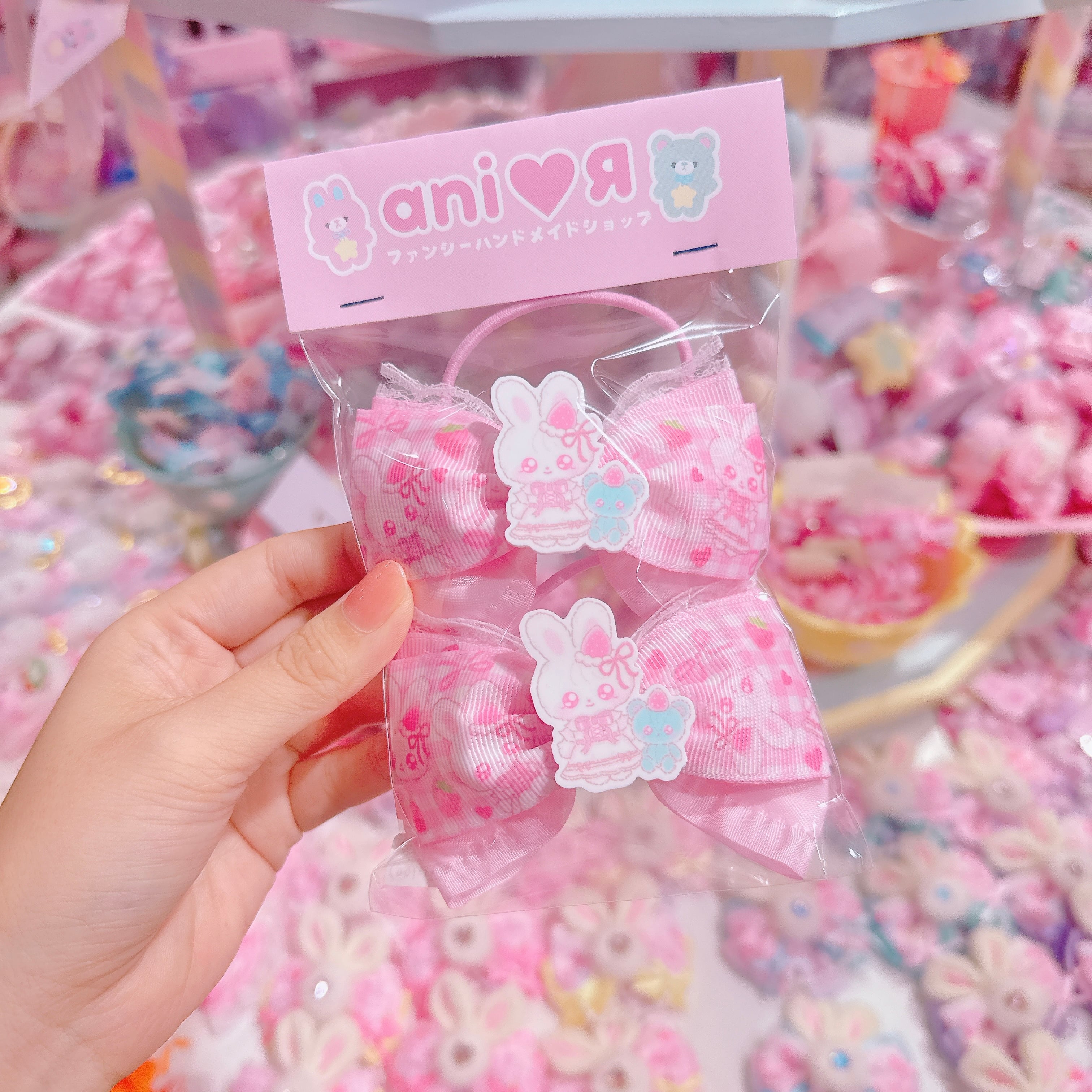 【R7】41-15リボンツインヘアゴム