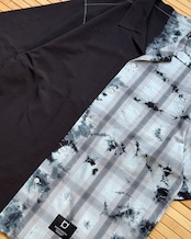 【数量限定販売】黒染め開襟シャツ 二重人格 Black