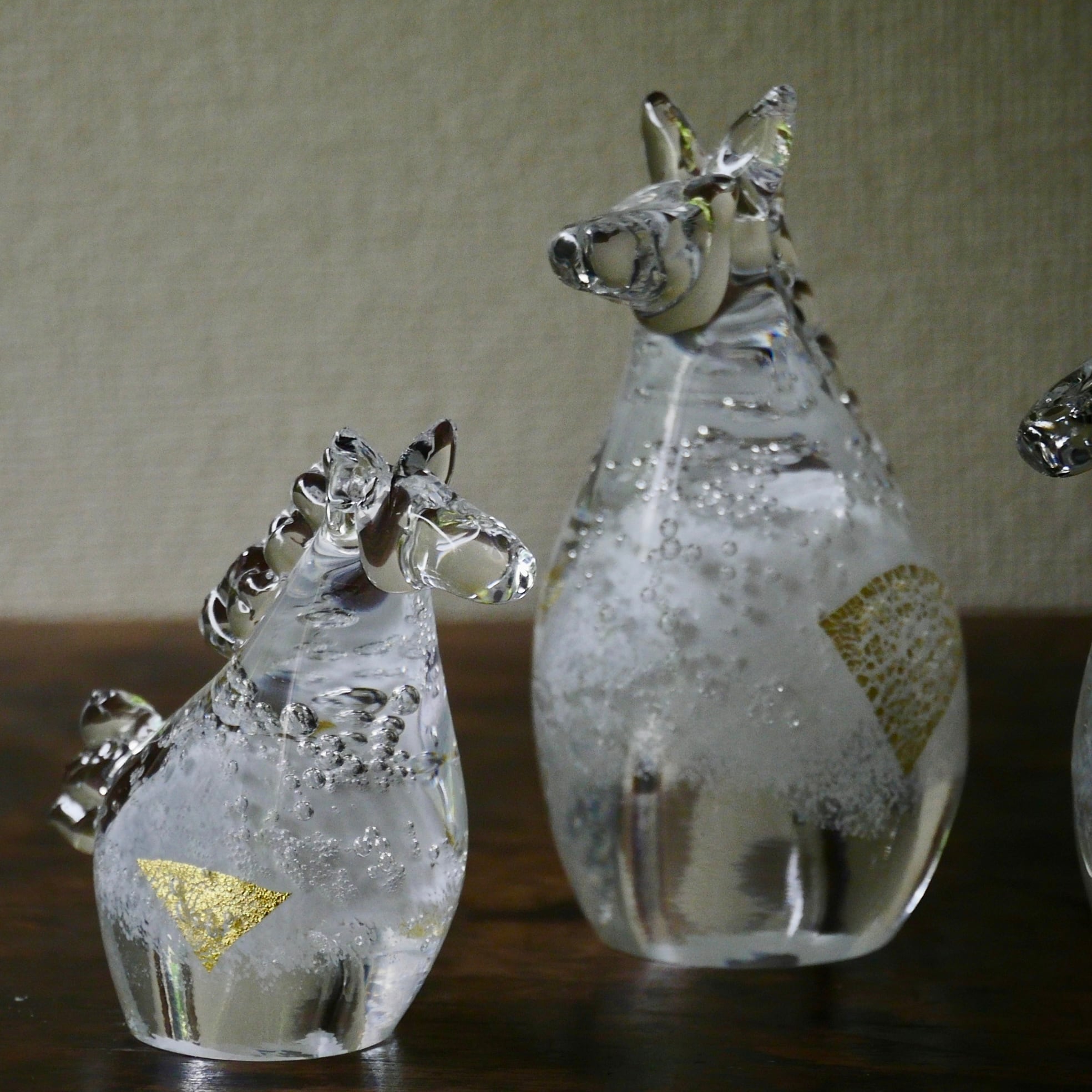 25冬】干支(高さ6cm) ガラス午S (金駒)アンバー | TSUNE;田中恒子の器