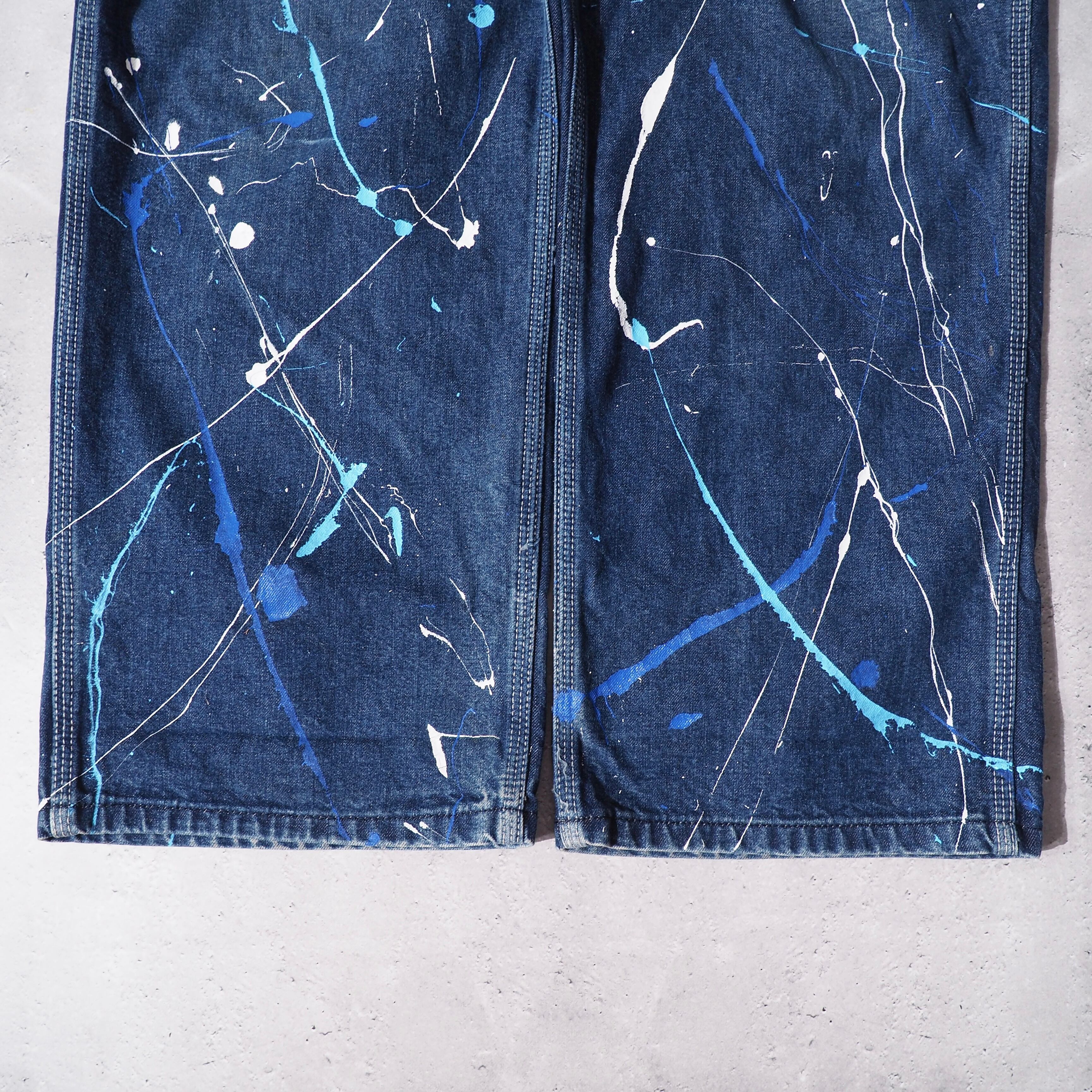 1990s ” Roebucks ” Hand painted Design vintage loose silhouette Over all