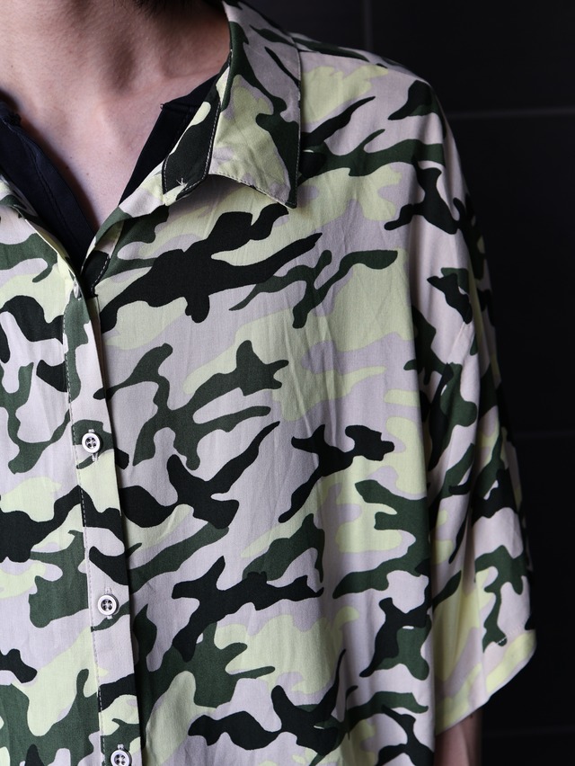 camouflage over shirt