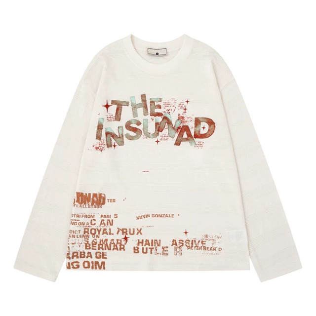 distortion logo print long tee　ディストーションロゴプリントロングティー　J2109