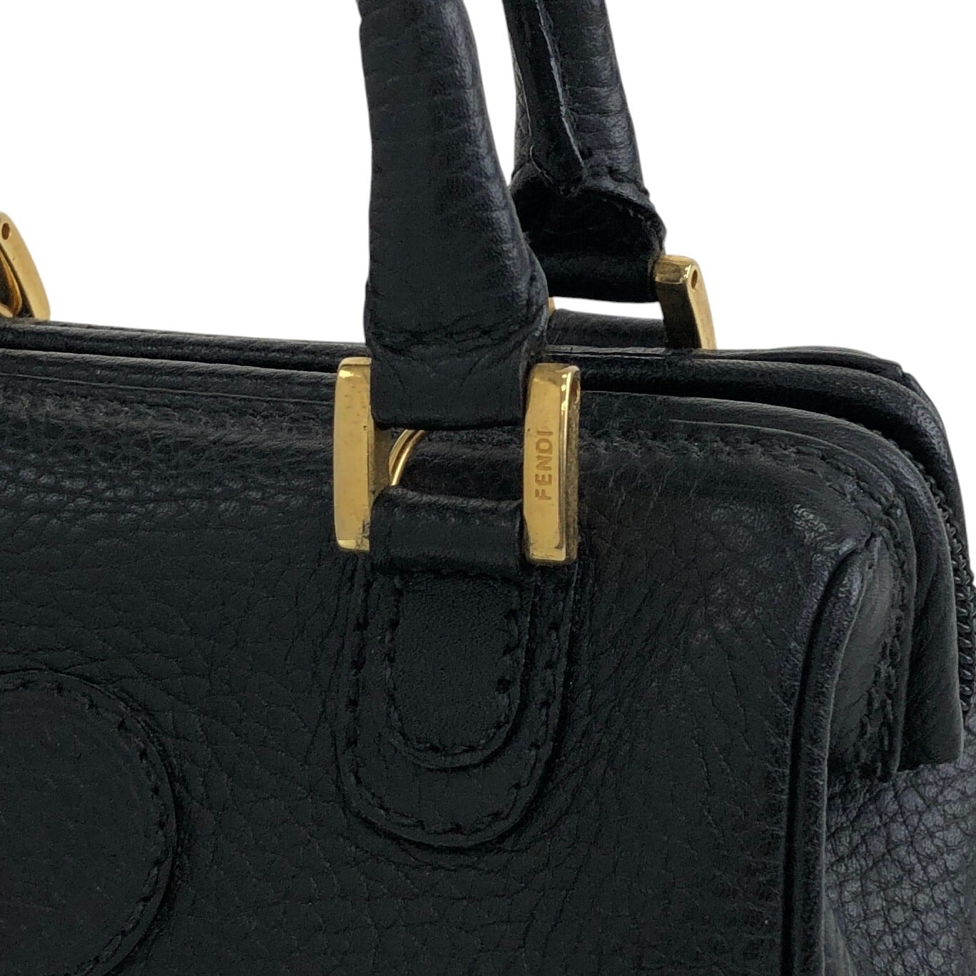 FENDI フェンディ ショルダーバッグ ブラック FFロゴ レザー 2WAY