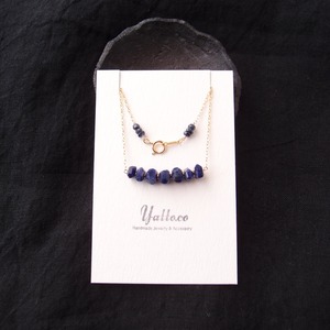 【K14gf】Sodalite  Chain Necklace／ソーダライト チェーンネックレス（small）