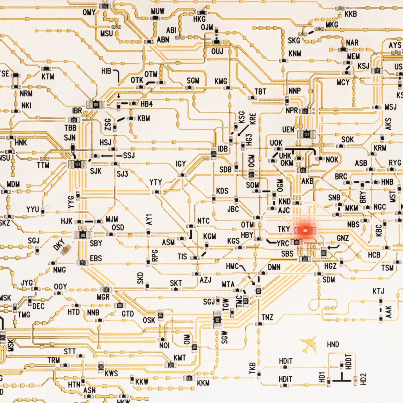 FLASH 東京回路線図 iPhone 17 Pro Max ケース | PCB ART moeco