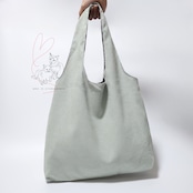 Jubilee 猫デザイン刺繡コーデュロイトートバッグ ミント