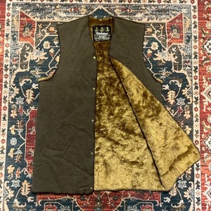 90s Barbour Liner Vest バブアー ライナーベスト ヴィンテージ 英国 王室 C36 91CM イングランド製 3ワラント M リバーシブル 80s