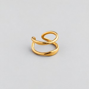 316L gold double ring  #r07 *