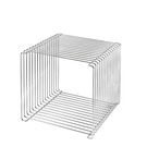 ワイヤーフレーム家具 モダンインテリア スタイリッシュ収納 キューブ型 サイドテーブル 北欧風 ミニマルデザイン メタルフレーム 多機能家具 おしゃれ インダストリアル