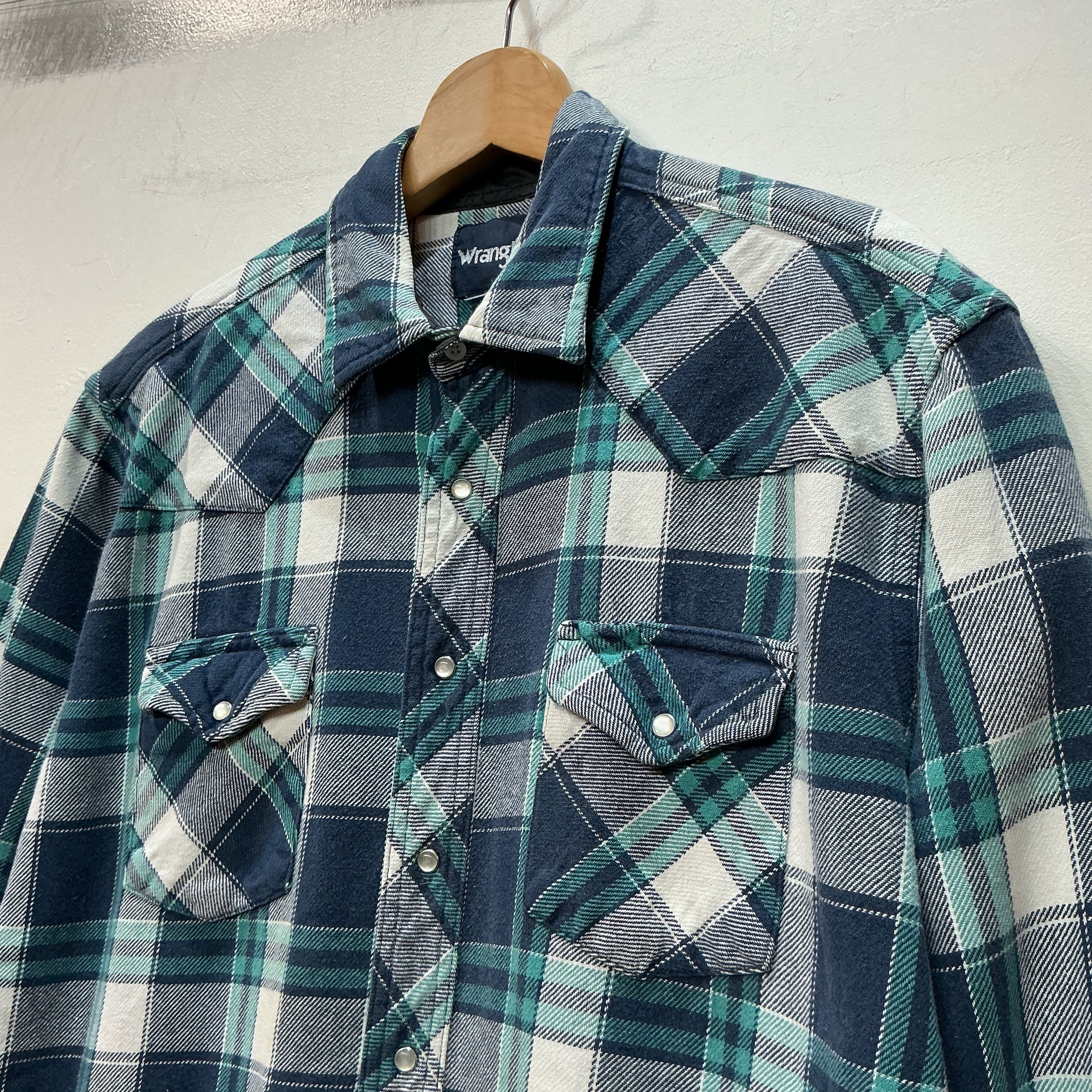 90's Wrangler ラングラー 長袖シャツ チェックシャツ ウエスタン