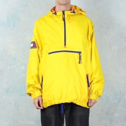 90s TOMMY JEANS ギミック ナイロン アノラック ジャケット L 90s TOMMY JEANS ギミック ナイロン アノラック ジャケット L