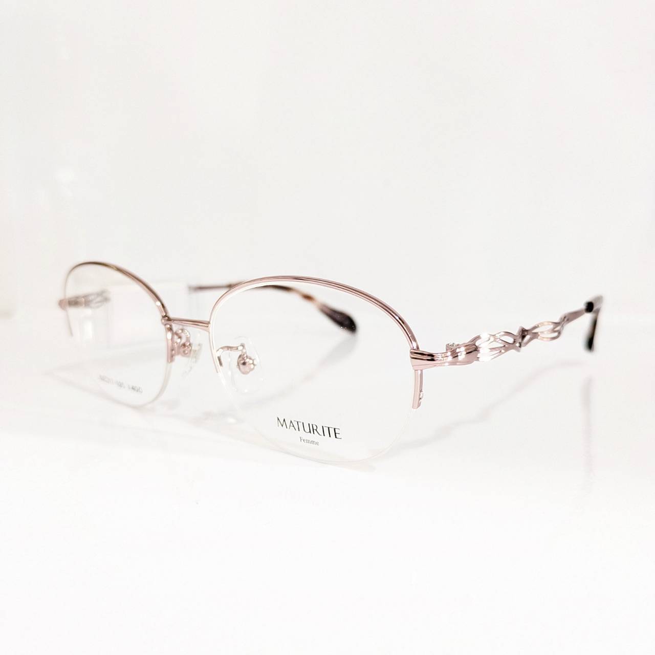 【MATURITE】オーバルナイロールフレーム ピンクゴールド