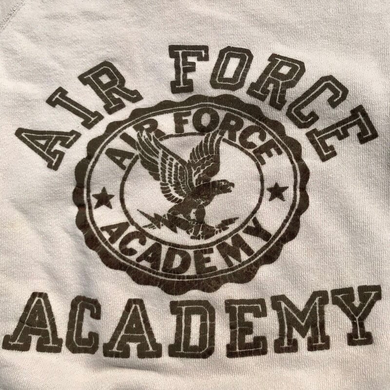60's U.S.AIR FORCE ACADEMY フロッキープリント スウェット USAFA
