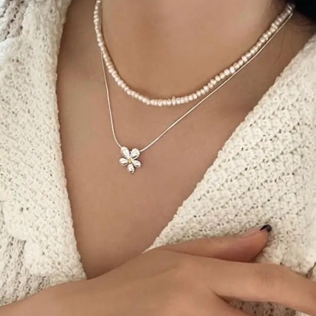 S925 Daisy necklace (N32)