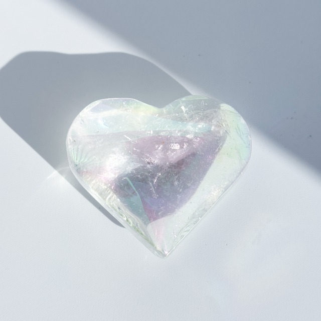 透明感◎エンジェルオーラクォーツ ハート32♡Angel Aura Quartz♡天然石・鉱石・パワーストーン