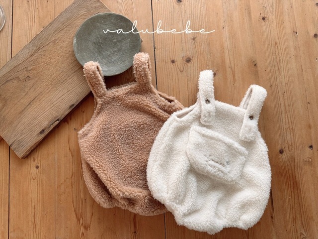 [即納12M/18M]《valubebe》Kuu tumble suspender suit (baby) 17 cream